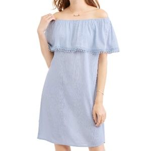 Baby Blue Off the Shoulder Dress